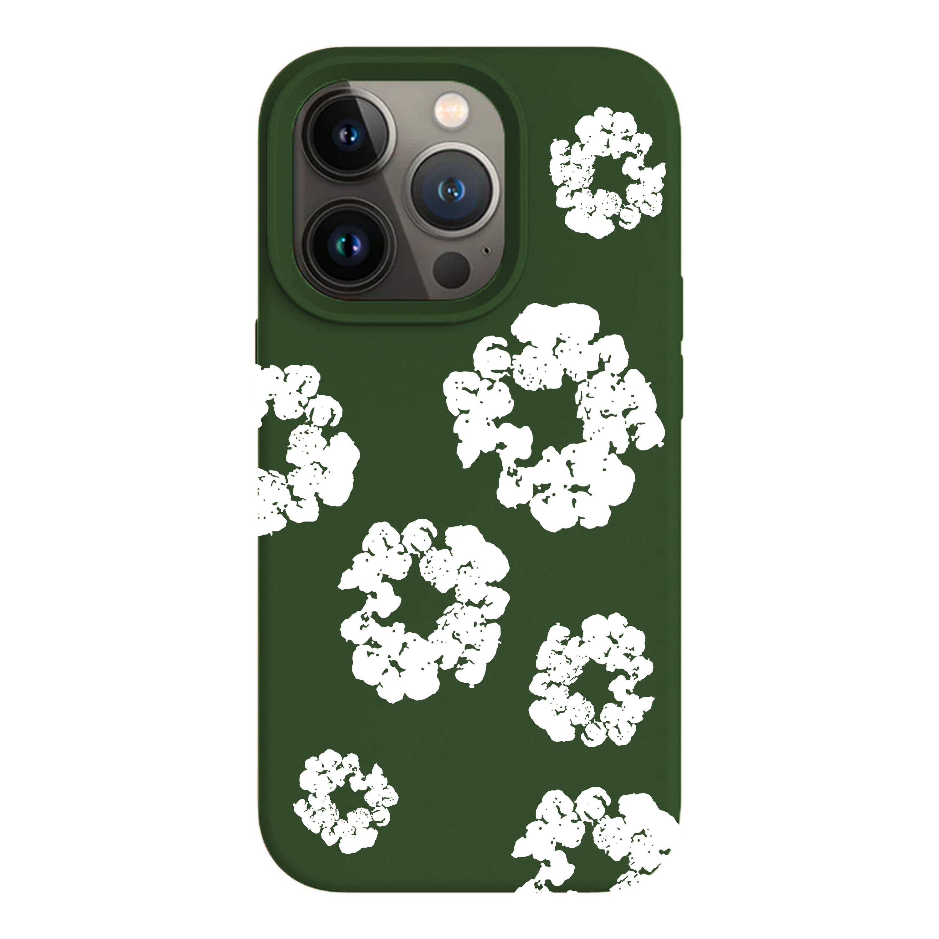 Cotton Wreath Case (Green/White)